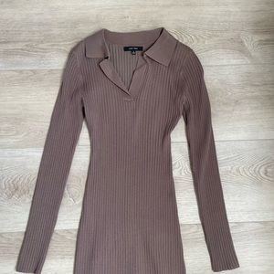 Rib knit dress